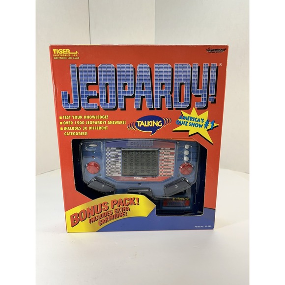 Tiger Electronics Jeopardy! Handheld Game Includes Bonus Game Cartridge - Picture 1 of 3